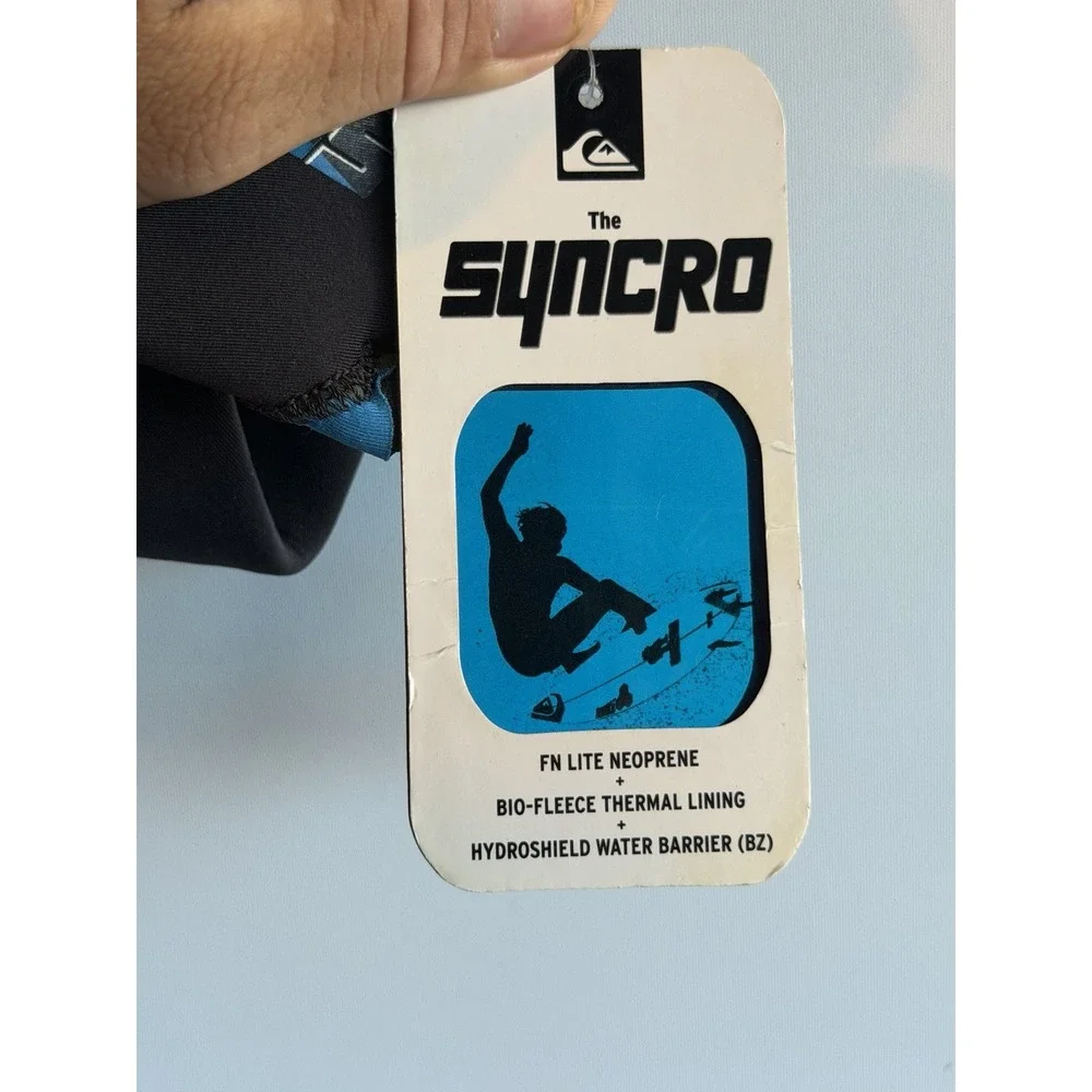 Quiksilver Wetsuit Men's 4/3 Syncro+ Chest Zip-blue-black-Medium-tall-NWT Surfer
